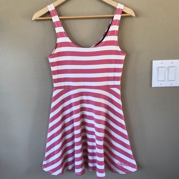 Superdry Dresses & Skirts - Superdry CandyStripe Skater Tank Stretch Dress S